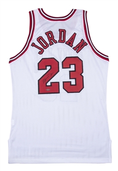 Michael Jordan Signed Replica Chicago Bulls Home Jersey (UDA Holo) 